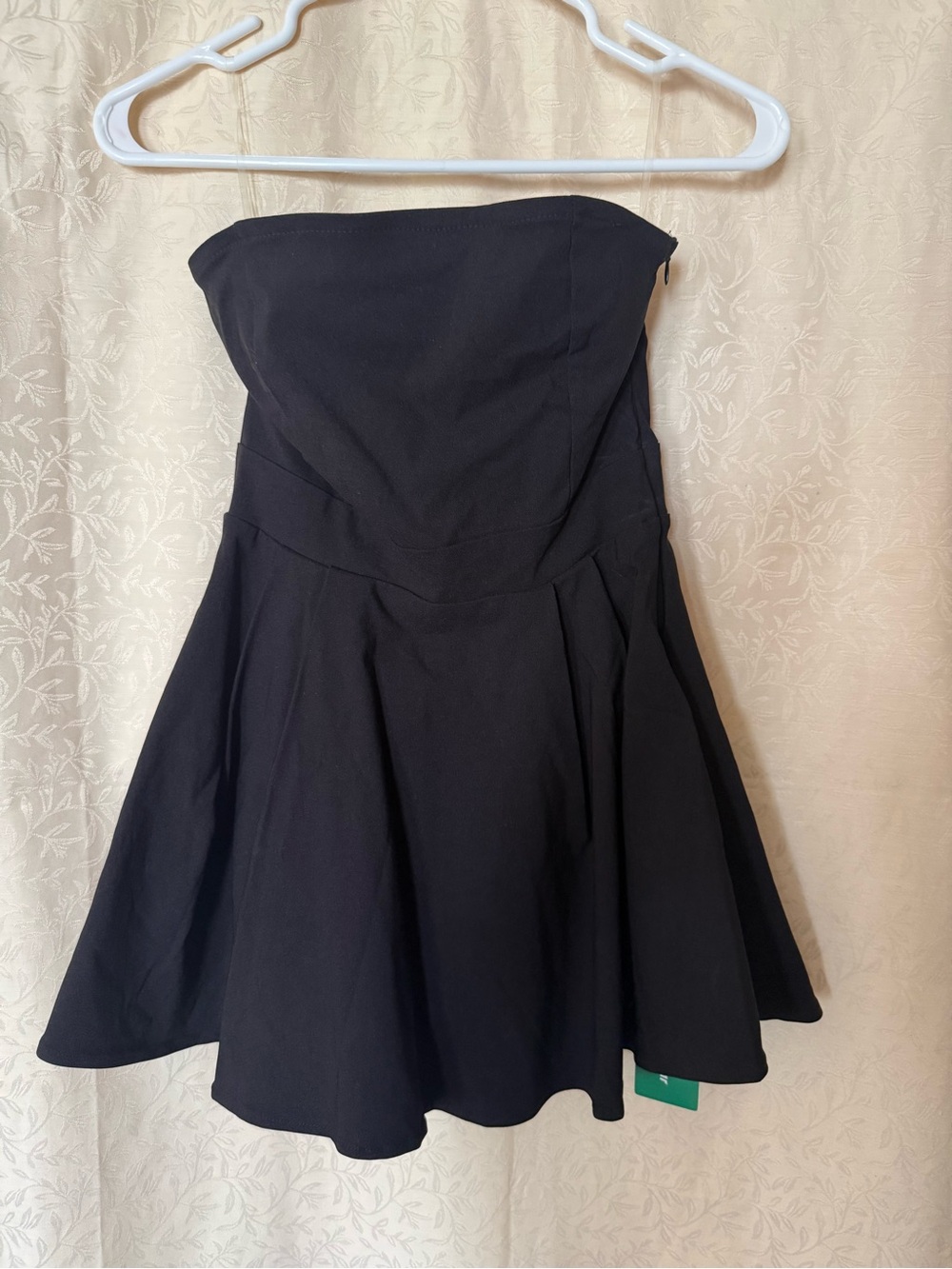 SHEIN EZ Wear Dress, Women’s size Small Black Strapless Flowy Skater Dress